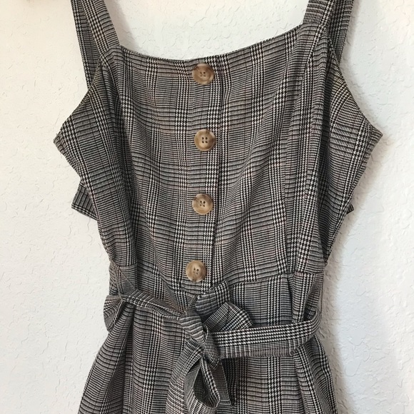 Gray stripped long romper - Picture 4 of 4